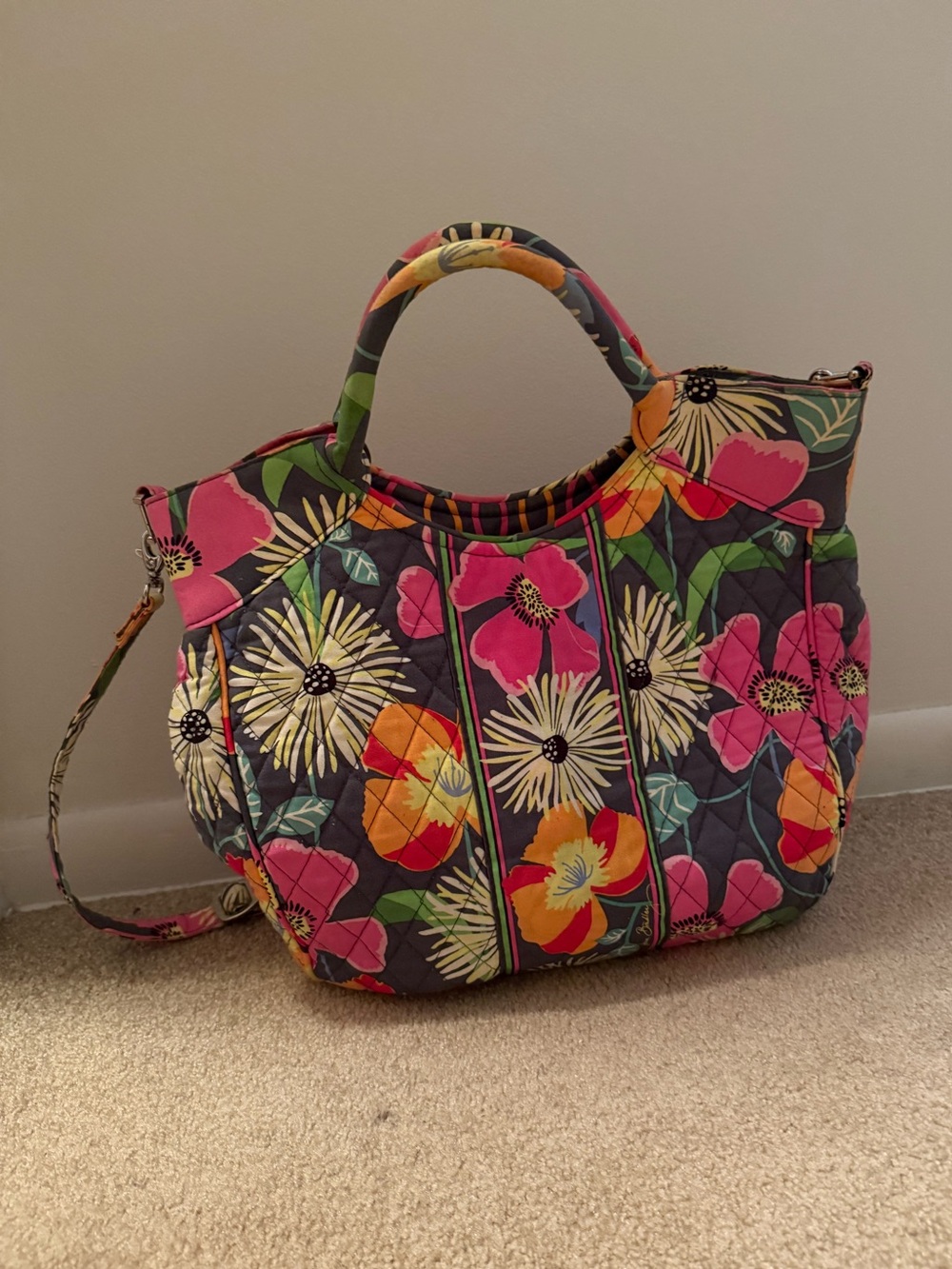 Vera Bradley Vintage Jazzy Blooms Bag